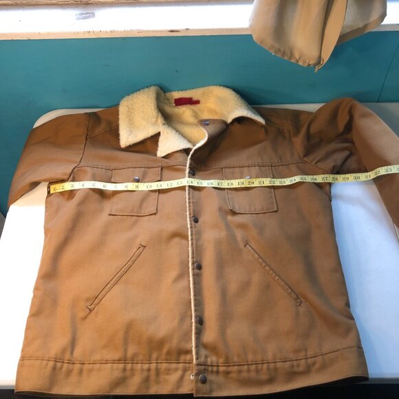 Vintage Dickies Light Brown Jacket, Sherpa-Lined, Size Large - Picture 3 of 12